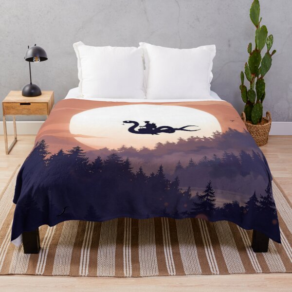 Item preview, Silhouette of Wizard on Flying Dragon designed and sold by IdeallArts.