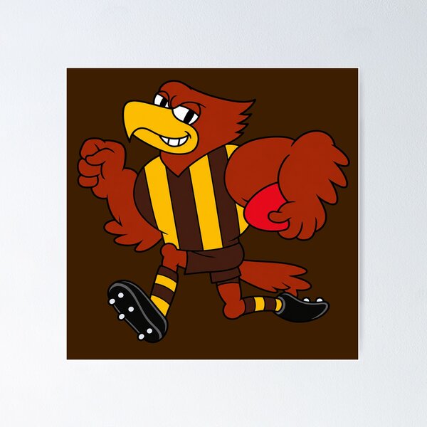 Item preview, Mighty Hawks Classic Logo Drawing designed and sold by Luke Foran Sports Art.