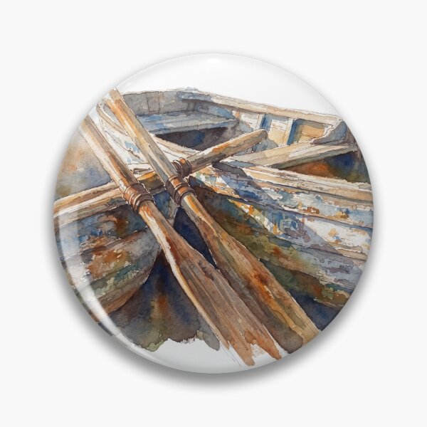 Item preview, Vintage Rowboat & Oars Watercolour Art designed and sold by made by Golightly x.