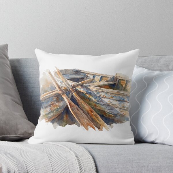 Item preview, Vintage Rowboat & Oars Watercolour Art designed and sold by made by Golightly x.