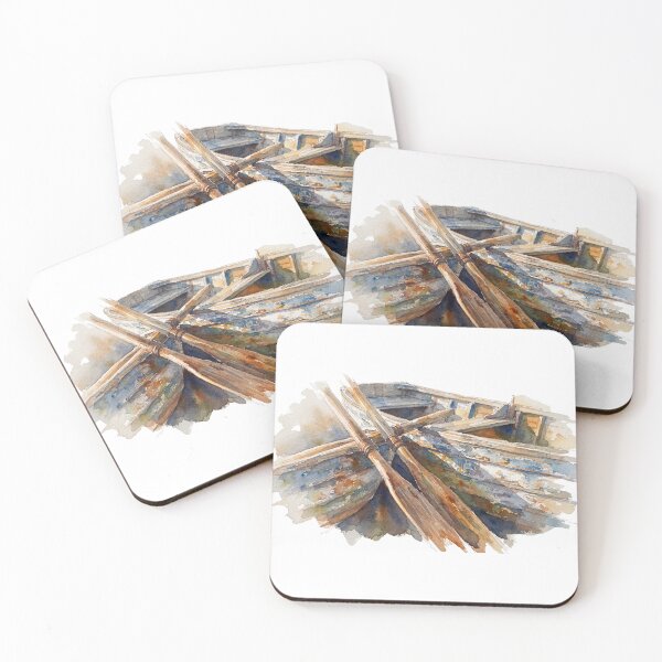 Item preview, Vintage Rowboat & Oars Watercolour Art designed and sold by made by Golightly x.