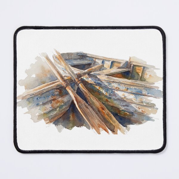 Item preview, Vintage Rowboat & Oars Watercolour Art designed and sold by made by Golightly x.