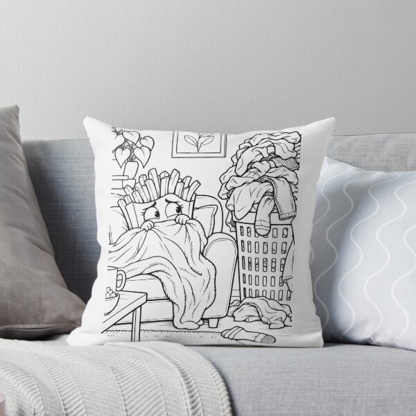 Item preview, French Fries Hiding From Laundry Funny Chore Chaos designed and sold by ComedyInkFactor.