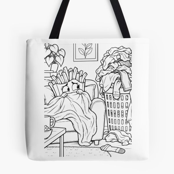 Item preview, French Fries Hiding From Laundry Funny Chore Chaos designed and sold by ComedyInkFactor.
