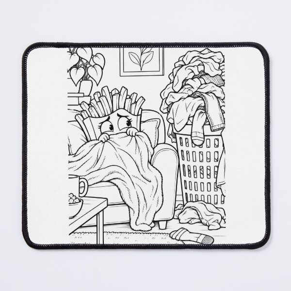 Item preview, French Fries Hiding From Laundry Funny Chore Chaos designed and sold by ComedyInkFactor.