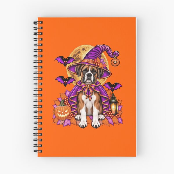 Item preview, Boxer Dog Halloween Witch Costume & Spooky Pumpkin designed and sold by PixelsPaws.