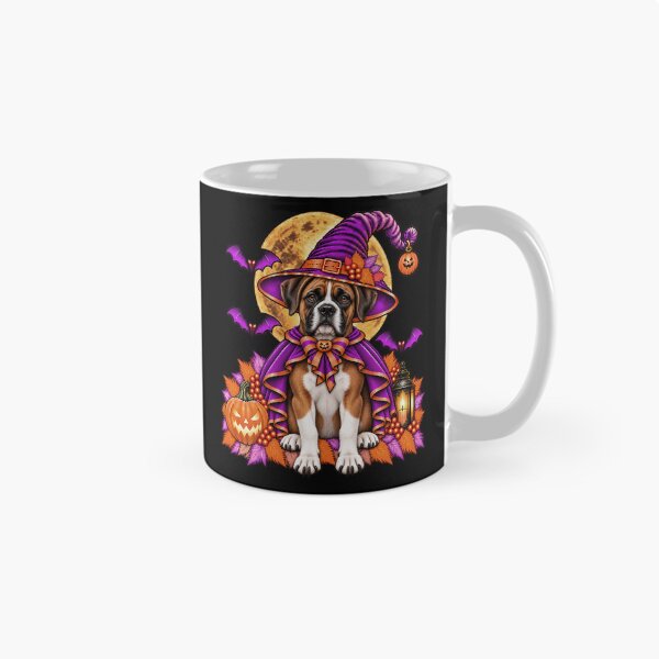 Item preview, Boxer Dog Halloween Witch Costume & Spooky Pumpkin designed and sold by PixelsPaws.