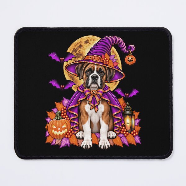 Item preview, Boxer Dog Halloween Witch Costume & Spooky Pumpkin designed and sold by PixelsPaws.