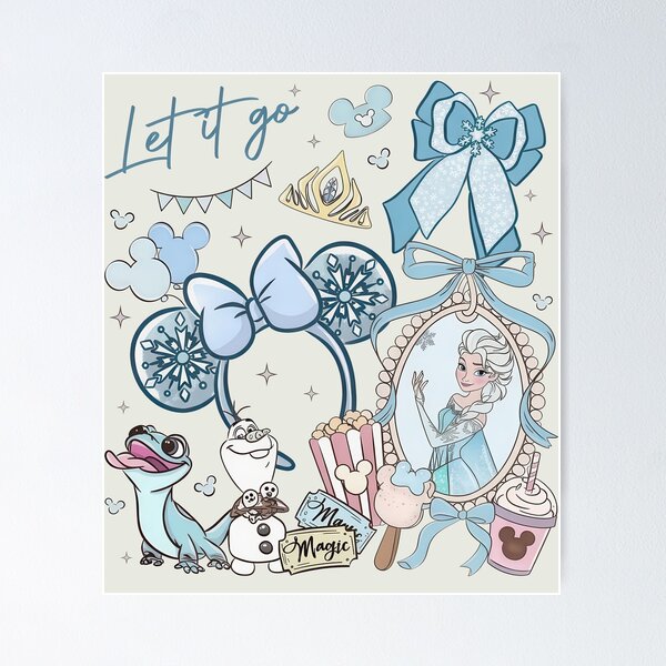 Item preview, Elsa Frozen Let It Go Coquette Bow Graphic designed and sold by Thedustyart.