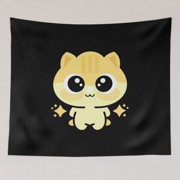 Item preview, Cute Yellow Kawaii Kitten With Sparkles designed and sold by AhmedZouita.