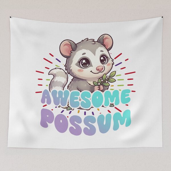 Item preview, Cute Awesome Possum Kawaii animal designed and sold by LOVEARTDESIGN.