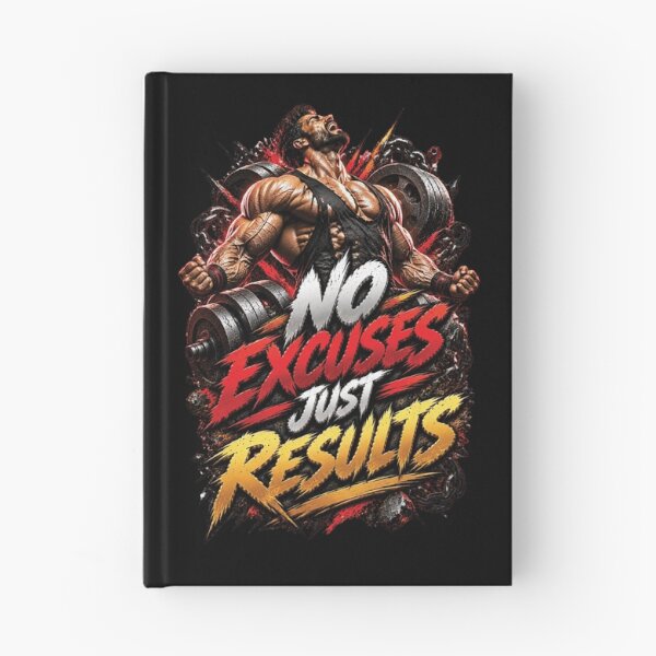 Item preview, No Excuses Just Results | Bodybuilding Gym Motivation Design designed and sold by M. Mamdouh Artworks.