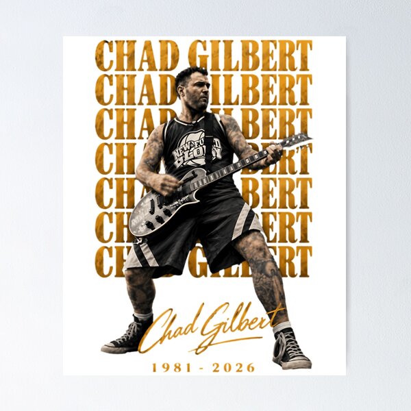Item preview, Chad Gilbert Memorial  Chad Gilbert Tribute  New Found Glory  Punk Rock Music Guitarist Memorial designed and sold by lyle-salter.