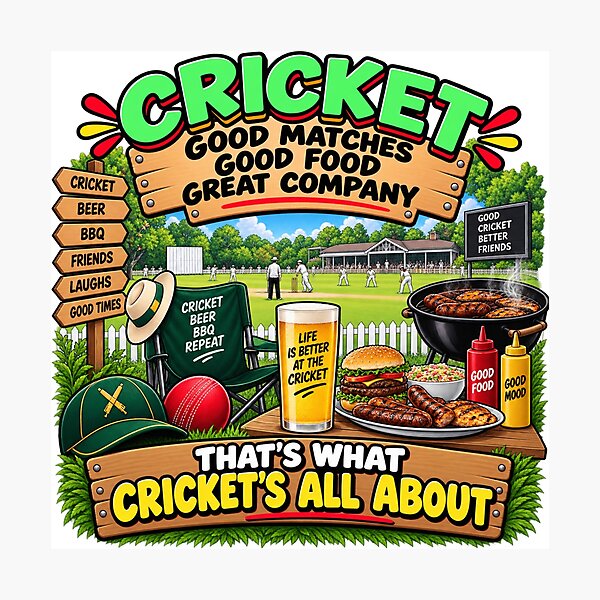 Item preview, Funny Cricket BBQ Gift – That’s What Cricket’s All About designed and sold by mygiftideas.