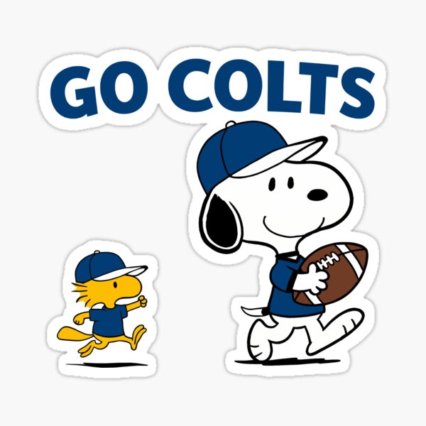 Item preview, Snoopy & Woodstock Indianapolis Colts Football Retro F625 designed and sold by GLUVY-THEME.