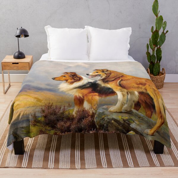 Item preview, Two Collies Above A Lake by Wright Barker  designed and sold by LoveSeasonz.
