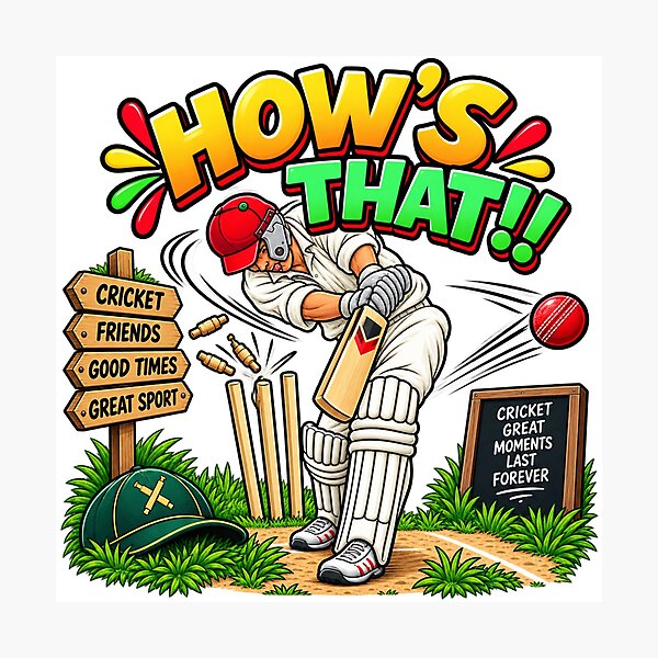 Item preview, Funny Cricket Gift – How’s That! Cricket Lover designed and sold by mygiftideas.