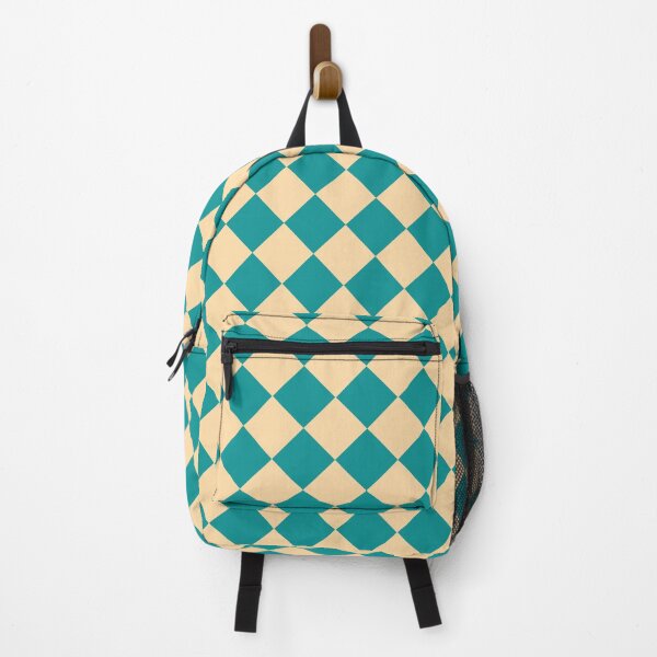Item preview, Checker Diamond Pattern Teal Yellow designed and sold by ArtbyDebbieC.