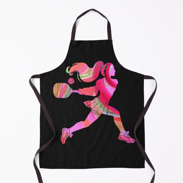 Item preview, Pink Women's Pickleball Player Silhouette – Vibrant Marbled Sports Art designed and sold by Wennebabs.