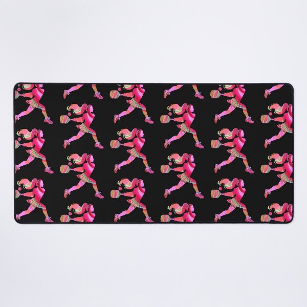 Item preview, Pink Women's Pickleball Player Silhouette – Vibrant Marbled Sports Art designed and sold by Wennebabs.