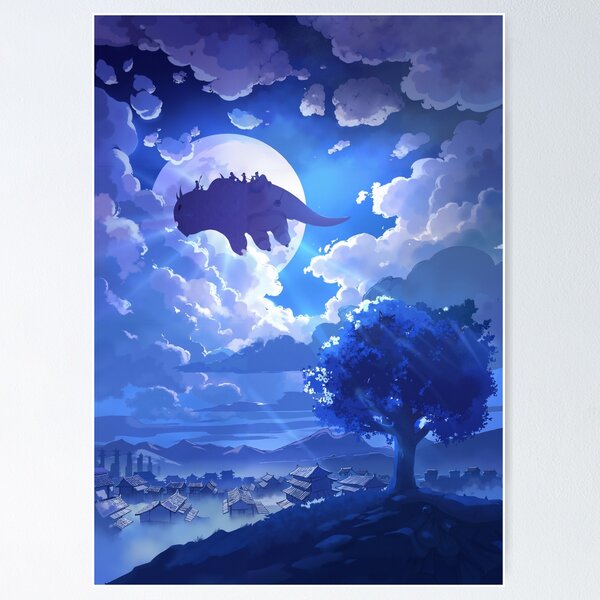 Item preview, Flying Bison Moonlight Village designed and sold by IdeallArts.