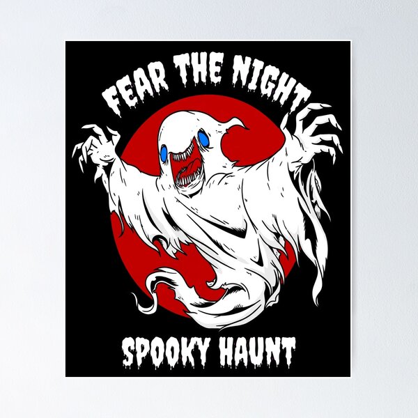 Item preview, Fear The Night Spooky Haunt Ghost Red Moon designed and sold by Custom Crest.