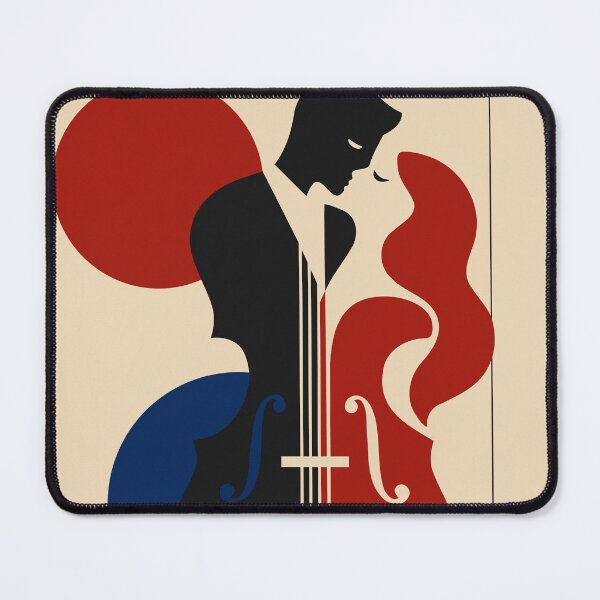 Item preview, Romantic Cello Art Print, Couple in Love Art, Cellist Music Print, Mid Century Modern Music Decor, Valentine Anniversary Gift designed and sold by Studio pod Burom.