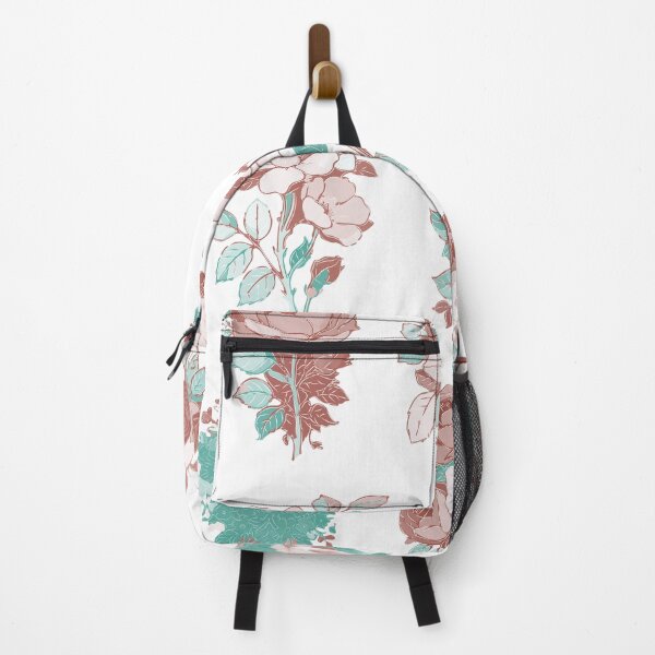 Item preview, Vintage Rose Bouquet Illustration Set in Dusty Rose and Teal Color Palette designed and sold by maewjpho.