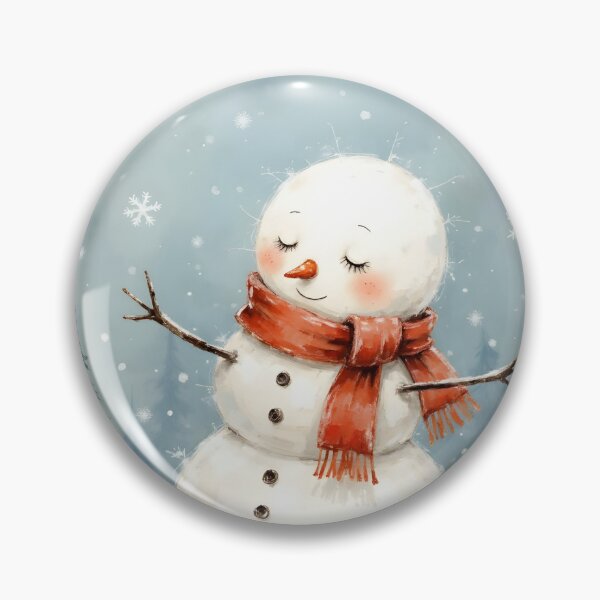 Item preview, Cute Snowman in a Watercolor Winter Forest designed and sold by Connys Colorful World.