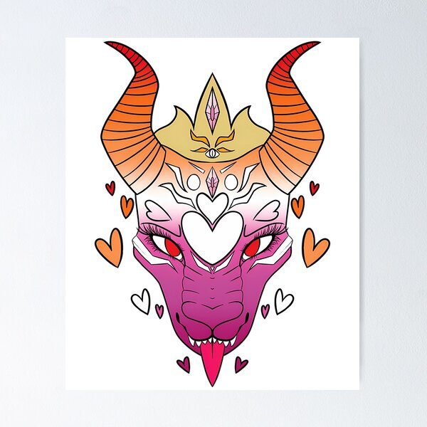 Item preview, Lesbian Pride Dragon designed and sold by bourg-libbie.