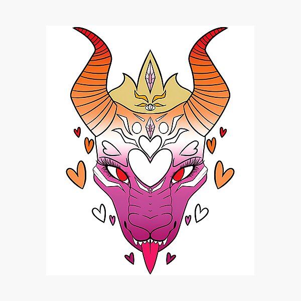 Item preview, Lesbian Pride Dragon designed and sold by bourg-libbie.