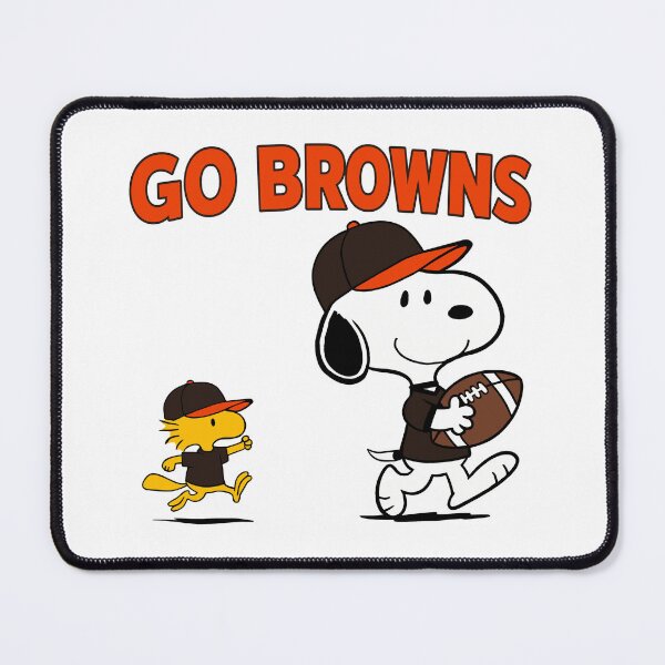 Item preview, Snoopy & Woodstock Cleveland Browns Football Retro F627 designed and sold by GLUVY-THEME.