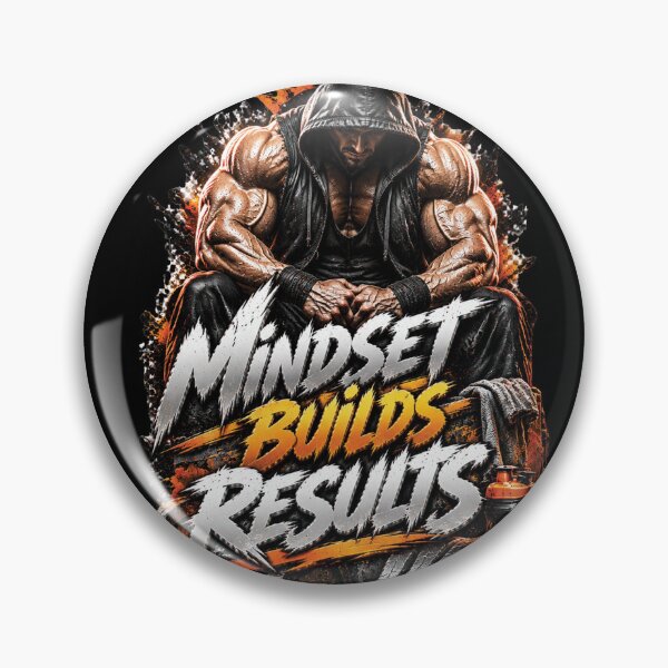 Item preview, Mindset Builds Results | Hardcore Bodybuilding Gym Motivation Design designed and sold by M. Mamdouh Artworks.