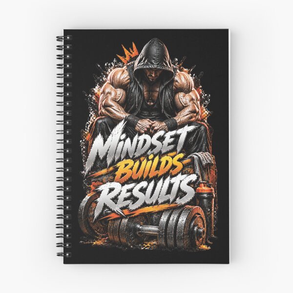 Item preview, Mindset Builds Results | Hardcore Bodybuilding Gym Motivation Design designed and sold by M. Mamdouh Artworks.