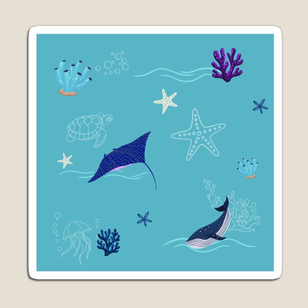 Item preview, Cute Ocean Animals Underwater Pattern designed and sold by Ceylo Art.