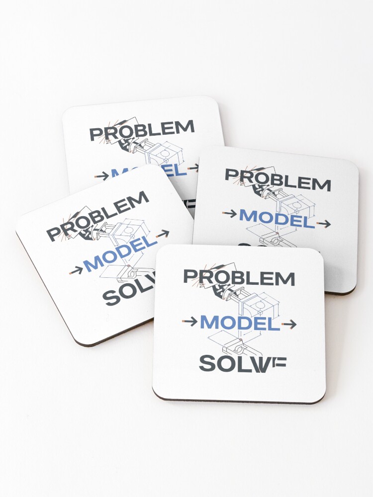 Thumbnail 1 of 5, Coasters (Set of 4), Problem Model Solve Engineering Design designed and sold by Mora2023.