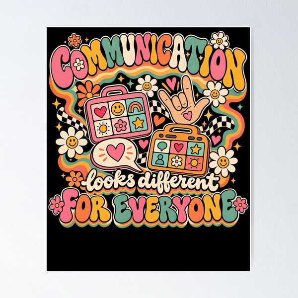 Item preview, Communication Looks Different For Everyone Neurodiversity Autism Awareness Inclusion designed and sold by drawwiika+44.