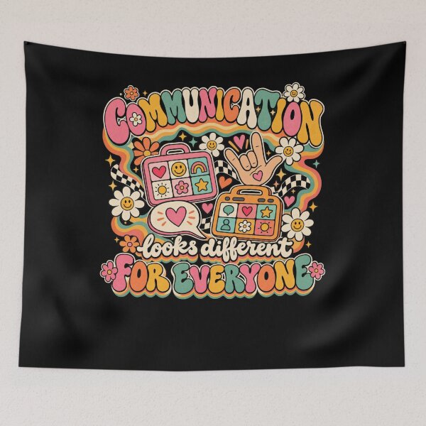 Item preview, Communication Looks Different For Everyone Neurodiversity Autism Awareness Inclusion designed and sold by drawwiika+44.