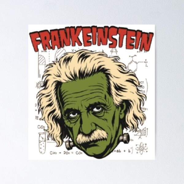 Item preview, FrankEinstein Funny Albert Einstein Frankenstein Mashup Science designed and sold by louda02.