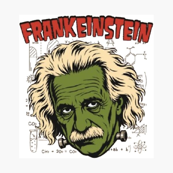 Item preview, FrankEinstein Funny Albert Einstein Frankenstein Mashup Science designed and sold by louda02.