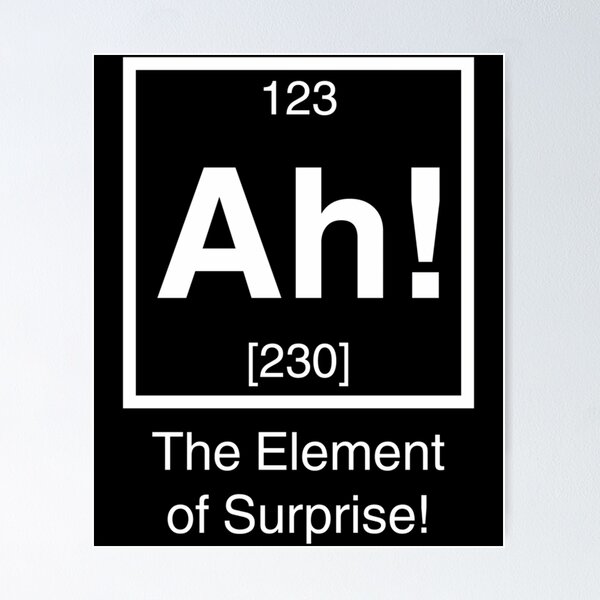 Item preview, Ah The Element Of Surprise designed and sold by WINTER-FADE.