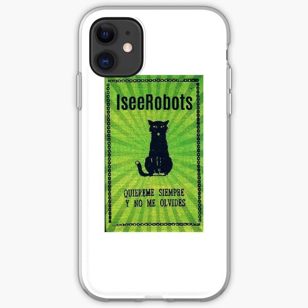 Green Haunted Soap Black Cat Sticker iPhone Soft Case