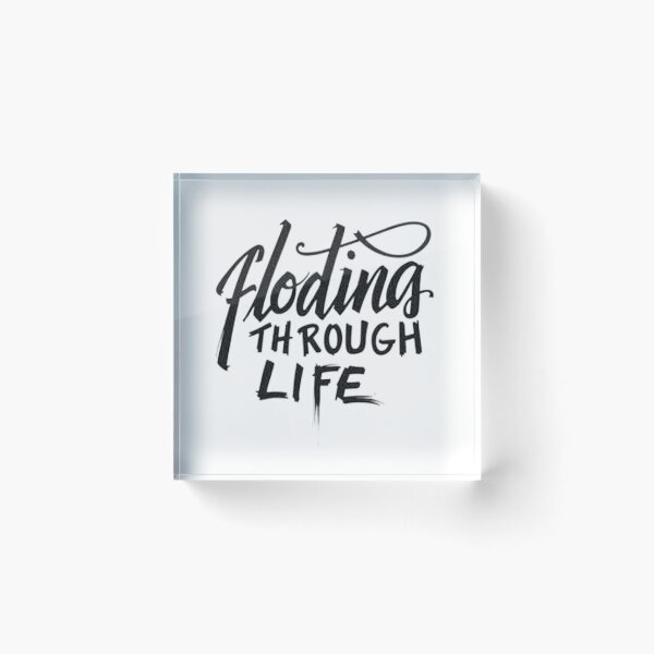Item preview, Floating Through Life - Bold Black Ink Design designed and sold by Qubivibe.