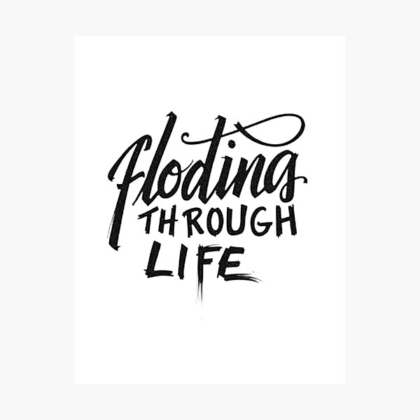 Item preview, Floating Through Life - Bold Black Ink Design designed and sold by Qubivibe.