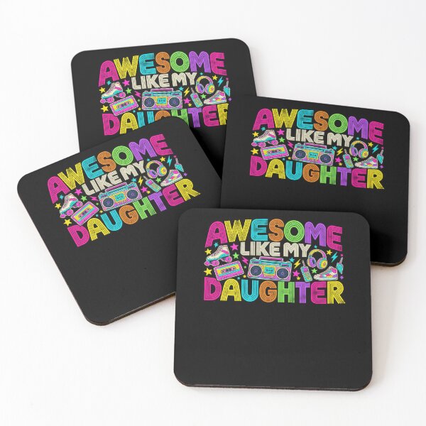Item preview, Awesome Like My Daughter Mom Dad Retro 80s 90s designed and sold by drawwiika+44.