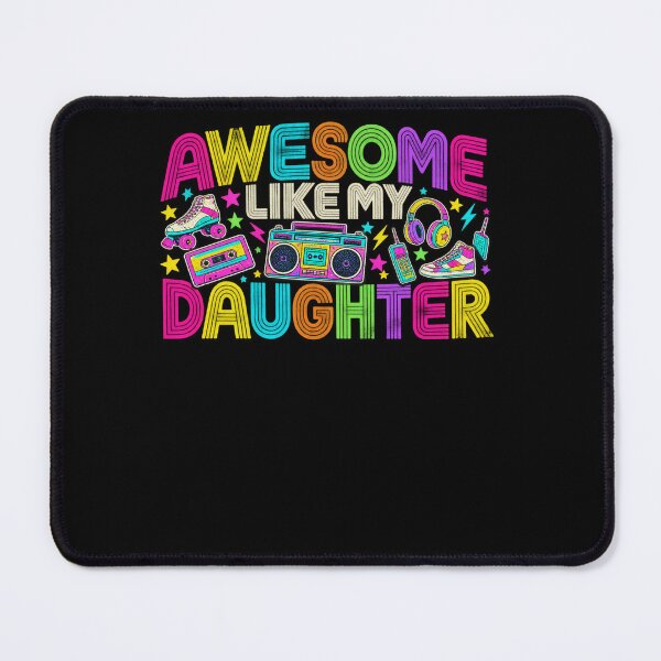 Item preview, Awesome Like My Daughter Mom Dad Retro 80s 90s designed and sold by drawwiika+44.