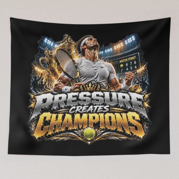 Item preview, Pressure Creates Champions | Tennis Grand Slam Championship Motivation Design designed and sold by M. Mamdouh Artworks.