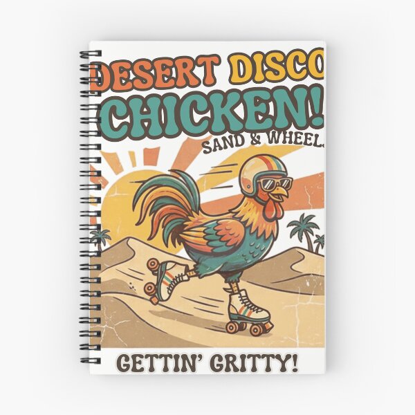 Item preview, Retro Vintage Desert Disco Chicken Roller Skating Funny Animal Art    designed and sold by lovepower.