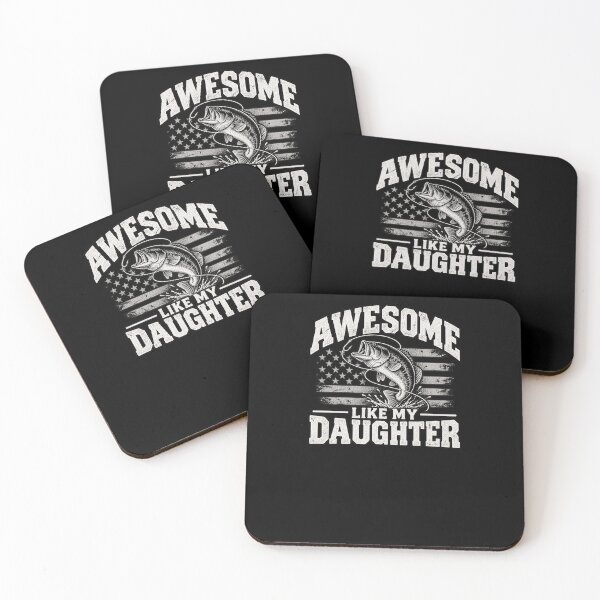 Item preview, Awesome Like My Daughter Fishing Dad Father Daughter Angler Gift designed and sold by drawwiika+44.