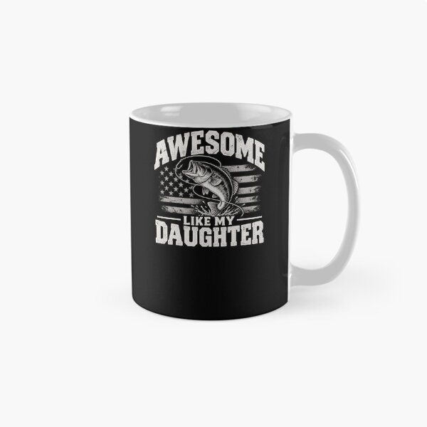 Artikelvorschau, Super! Wie meine Tochter beim Angeln – Papa, Vater-Tochter-Anglergeschenk entworfen und verkauft von drawwiika+44.